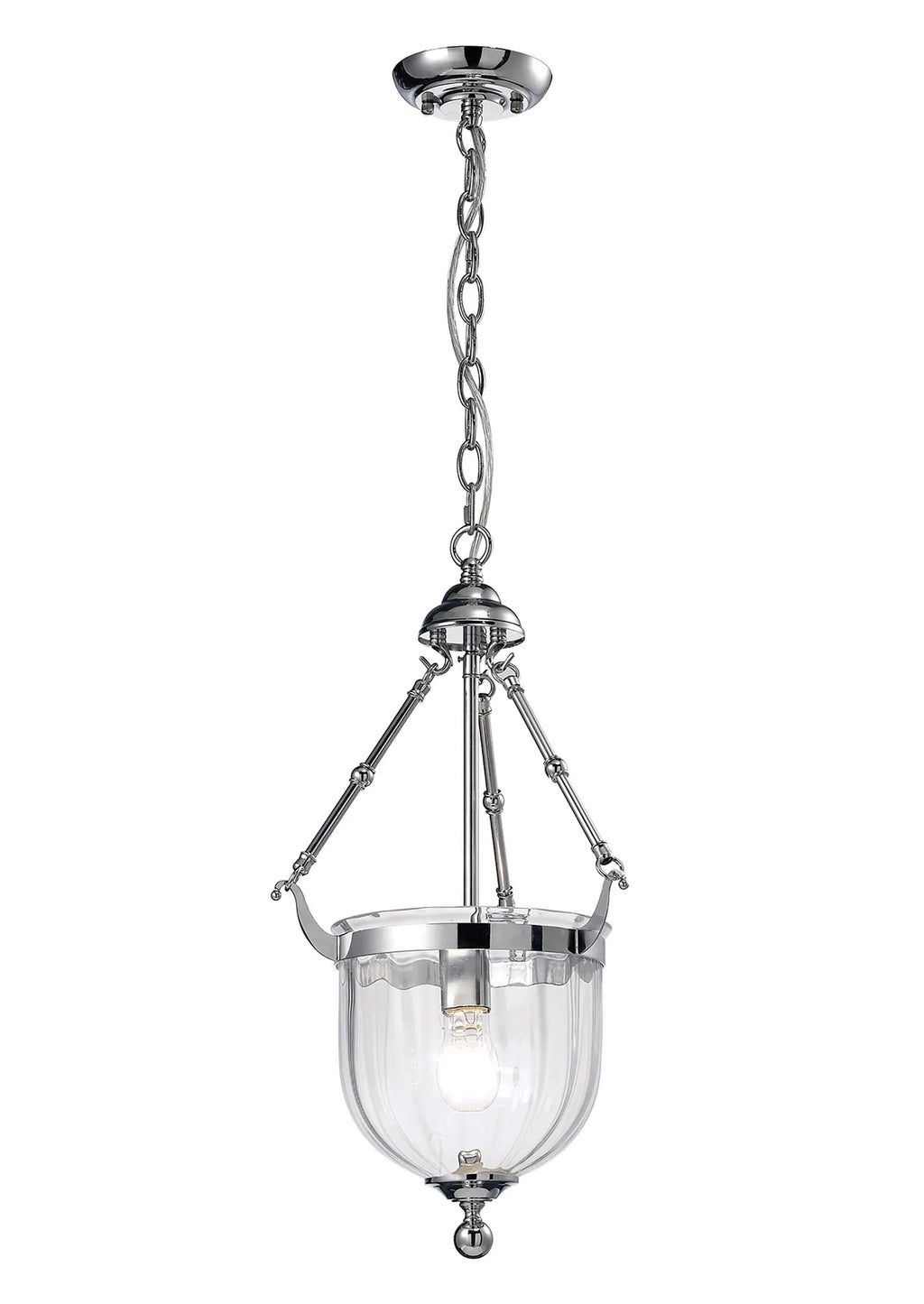 IL31071 Aubrey 1 Light Polished Chrome Ceiling Pendant