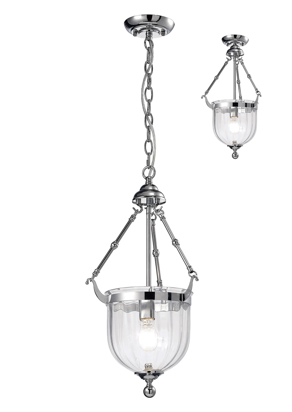 IL31071 Aubrey 1 Light Polished Chrome Ceiling Pendant