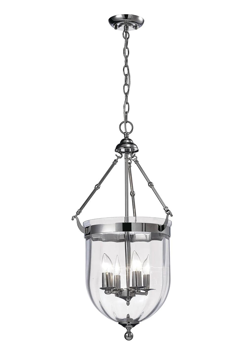 IL31073 Aubrey 4 Light Polished Chrome Ceiling Pendant