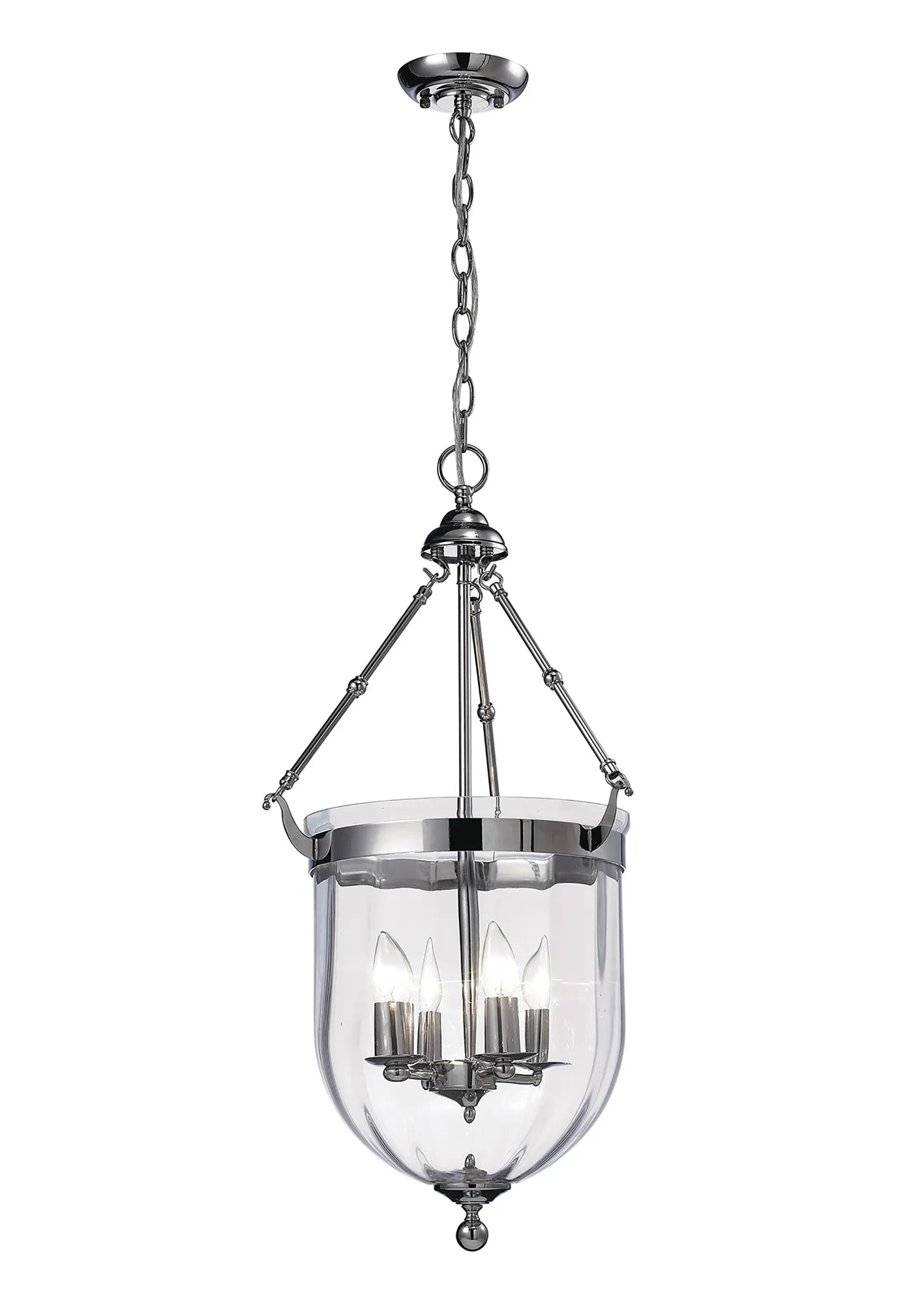 IL31073 Aubrey 4 Light Polished Chrome Ceiling Pendant