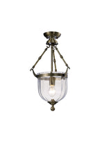 IL31075 Aubrey 1 Light Antique Brass Ceiling Pendant