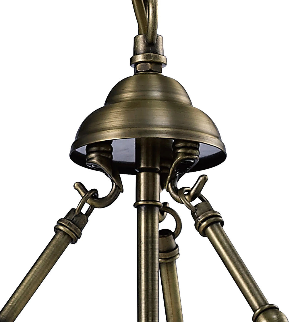 IL31075 Aubrey 1 Light Antique Brass Ceiling Pendant