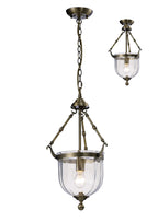 IL31075 Aubrey 1 Light Antique Brass Ceiling Pendant