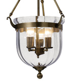 IL31076 Aubrey 3 Light Antique Brass Ceiling Pendant