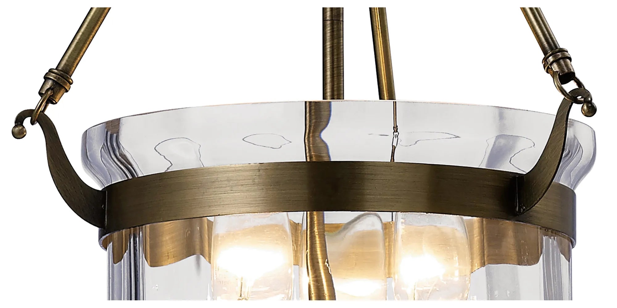 IL31076 Aubrey 3 Light Antique Brass Ceiling Pendant