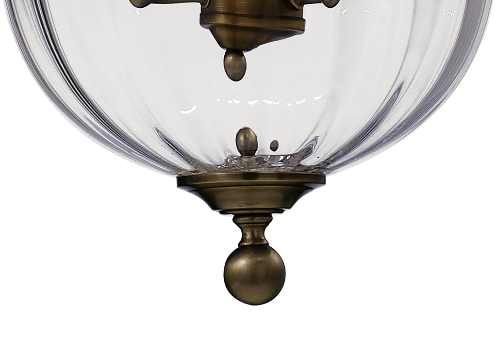 IL31076 Aubrey 3 Light Antique Brass Ceiling Pendant