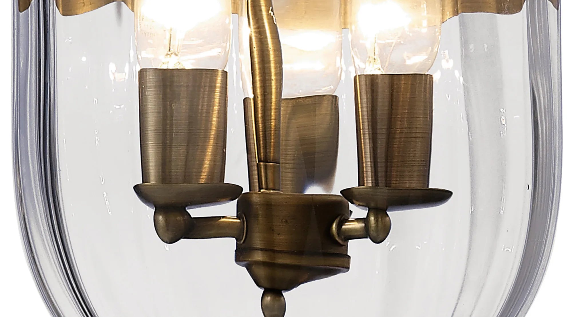 IL31076 Aubrey 3 Light Antique Brass Ceiling Pendant