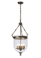 IL31077 Aubrey 4 Light Antique Brass Ceiling Pendant