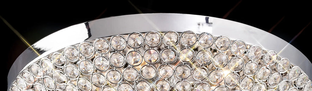 IL30187 Ava 4 Light Flush Crystal Ceiling Light