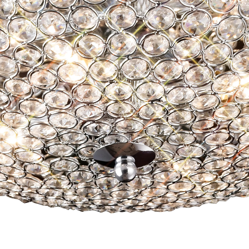 IL30187 Ava 4 Light Flush Crystal Ceiling Light