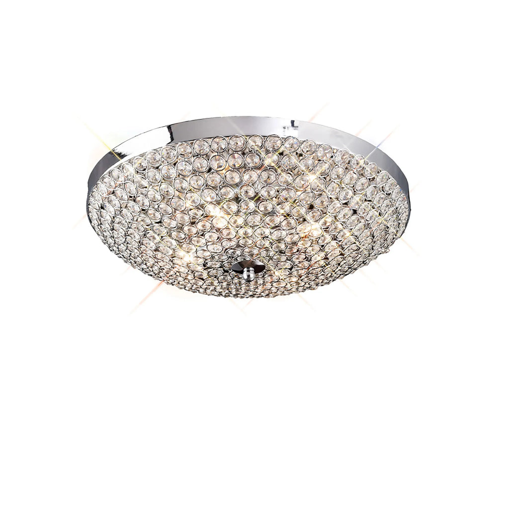 IL30187 Ava 4 Light Flush Crystal Ceiling Light