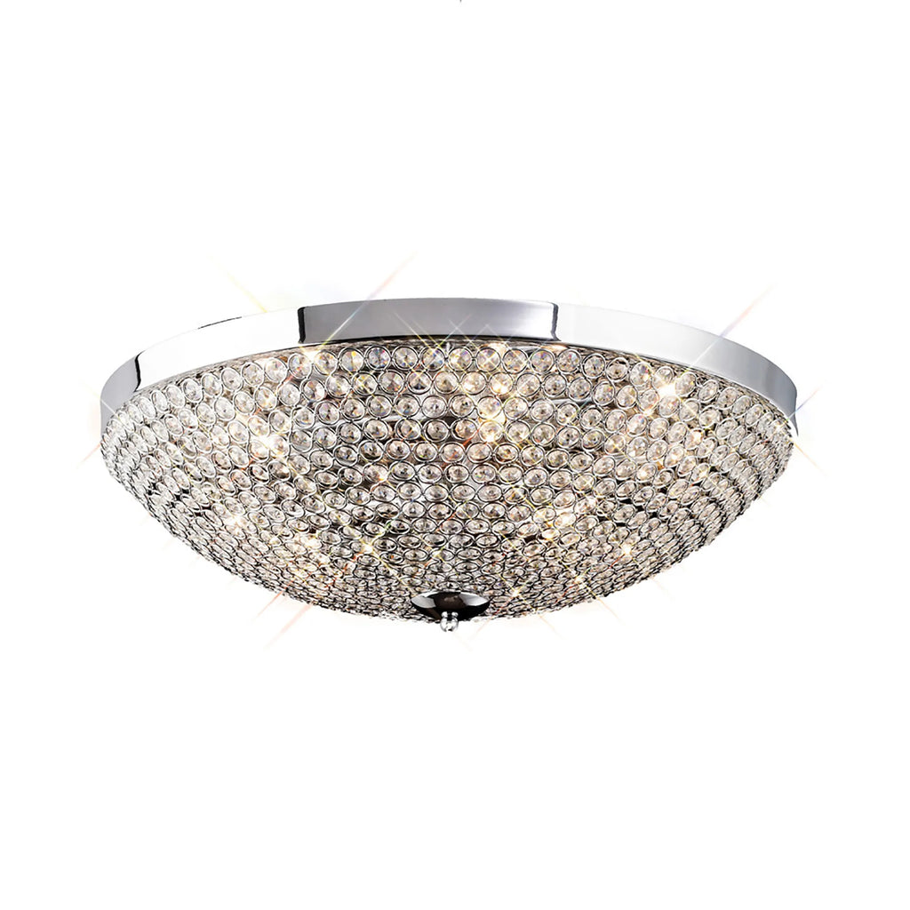 IL30188 Ava 6 Light Flush Crystal Ceiling Light