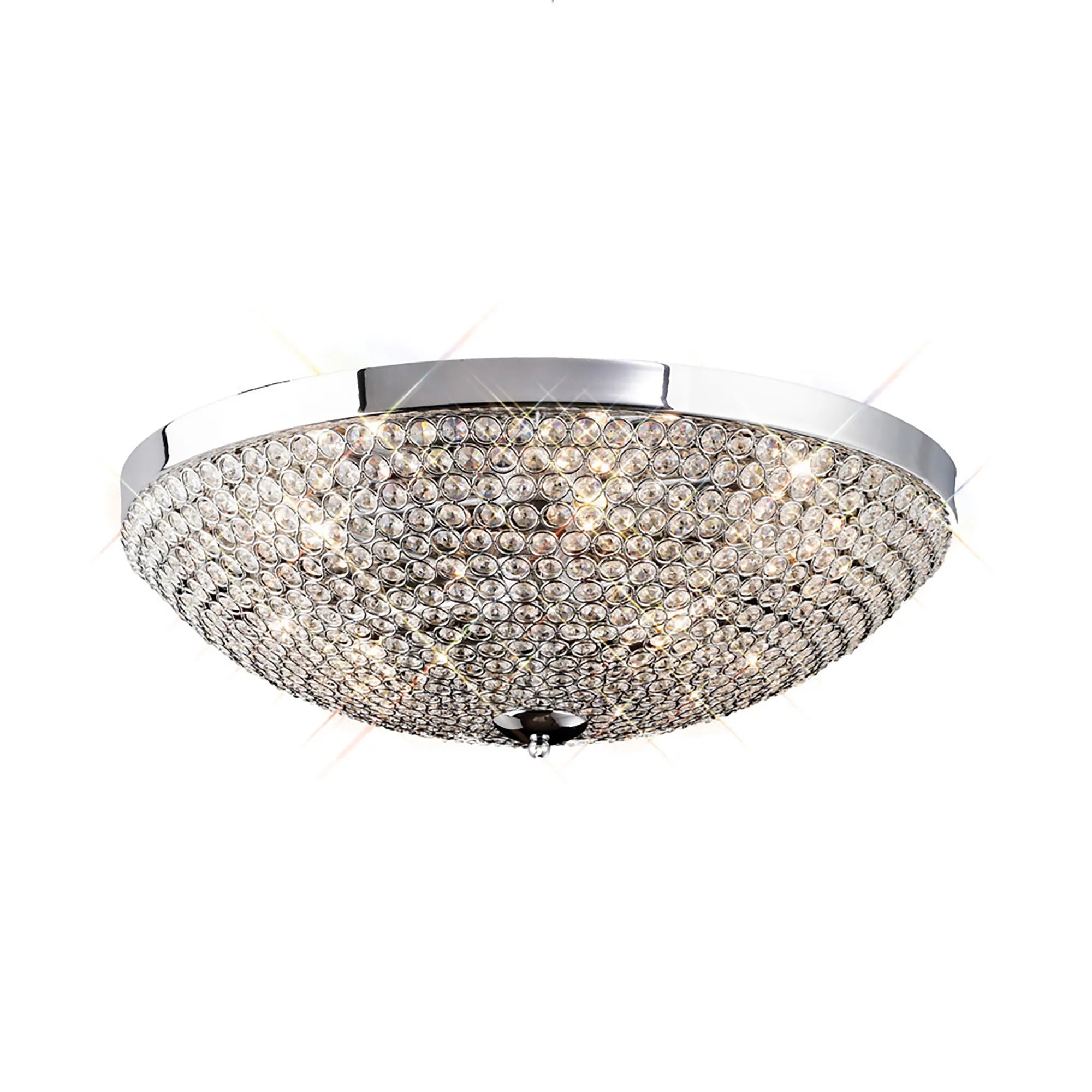 IL30188 Ava 6 Light Flush Crystal Ceiling Light