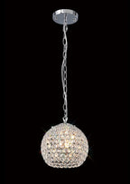 IL30190 Ava 3 Light Chrome And Crystal Ceiling Pendant
