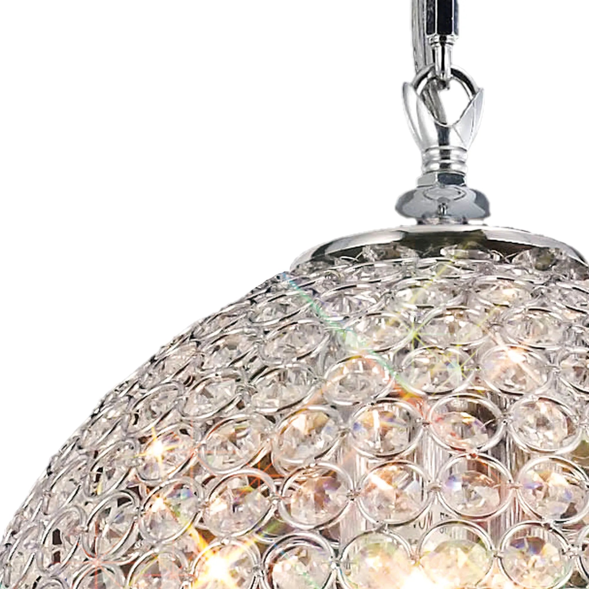 IL30191 Ava 4 Light Chrome And Crystal Ceiling Pendant