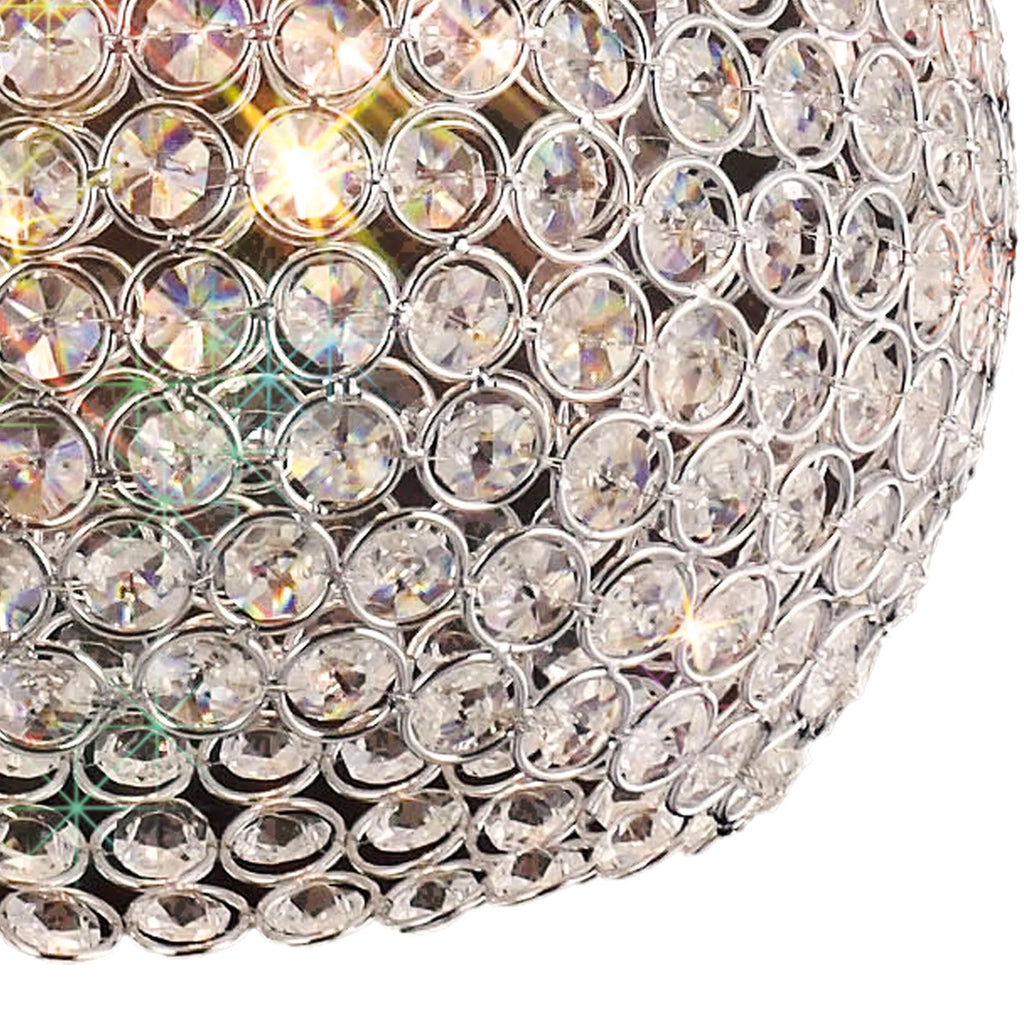 IL30191 Ava 4 Light Chrome And Crystal Ceiling Pendant