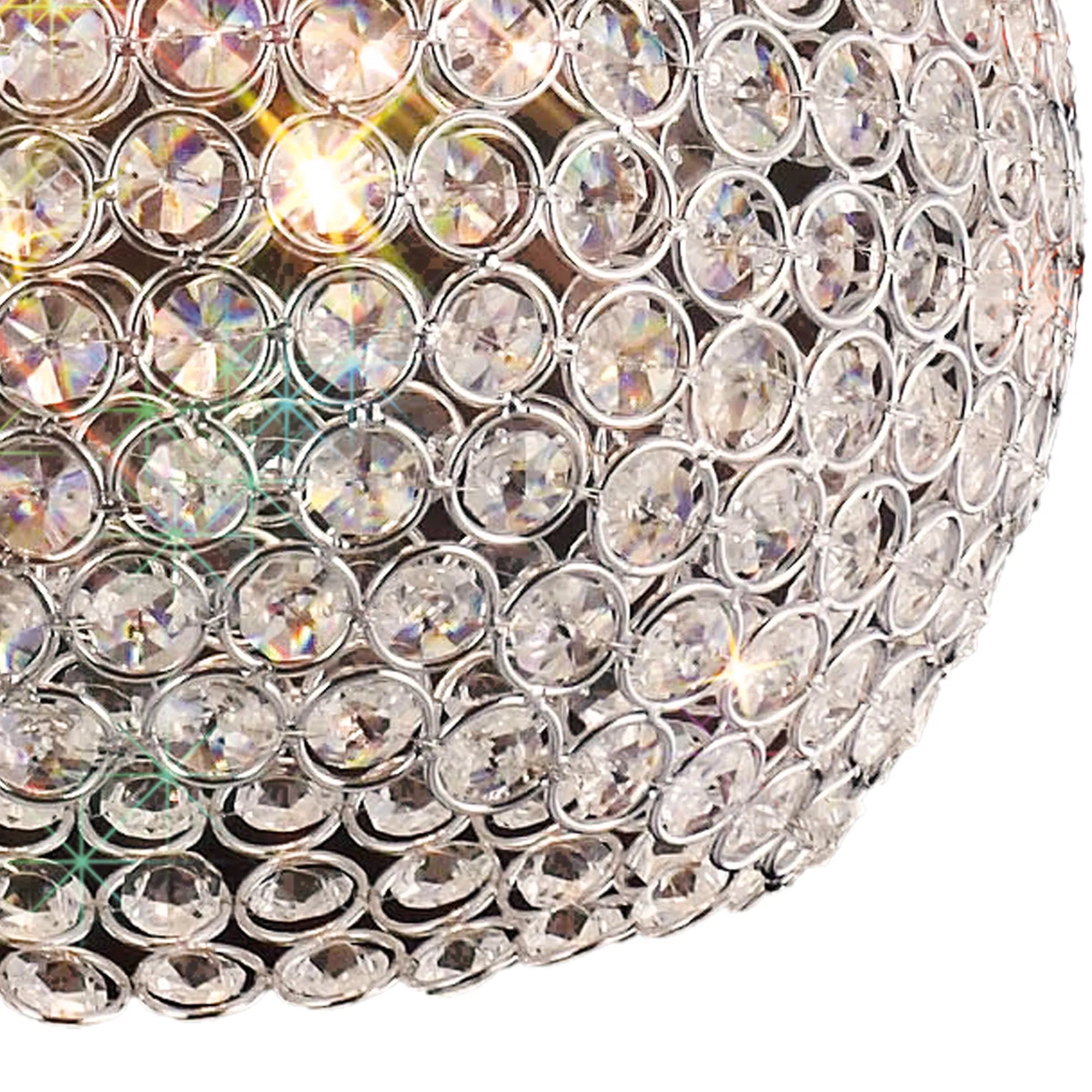 IL30191 Ava 4 Light Chrome And Crystal Ceiling Pendant