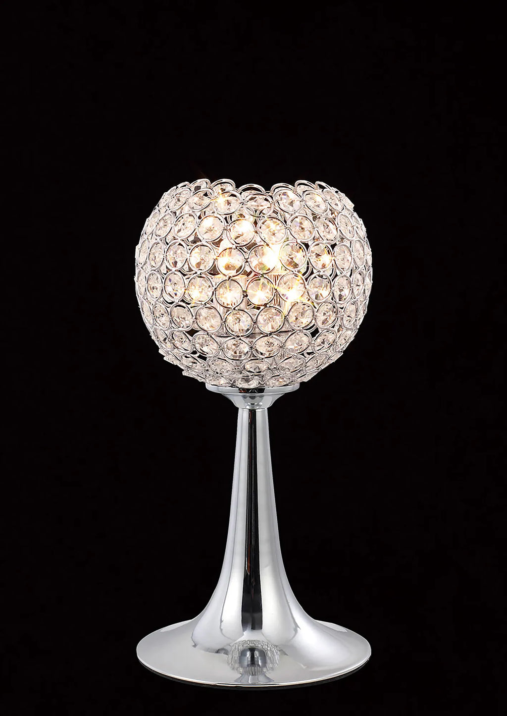 IL30193 Ava 2 Light Chrome And Crystal Table Lamp