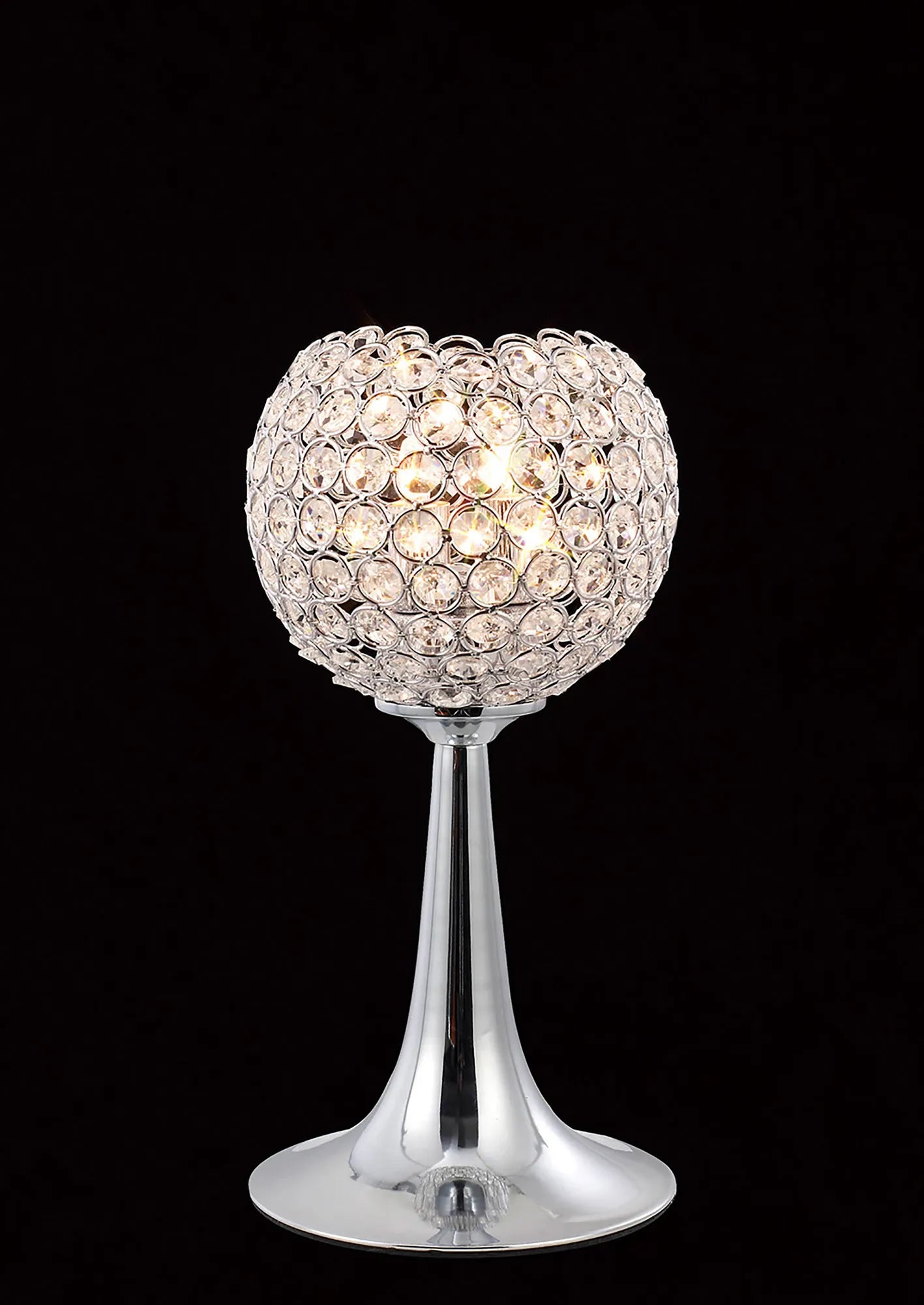 IL30193 Ava 2 Light Chrome And Crystal Table Lamp