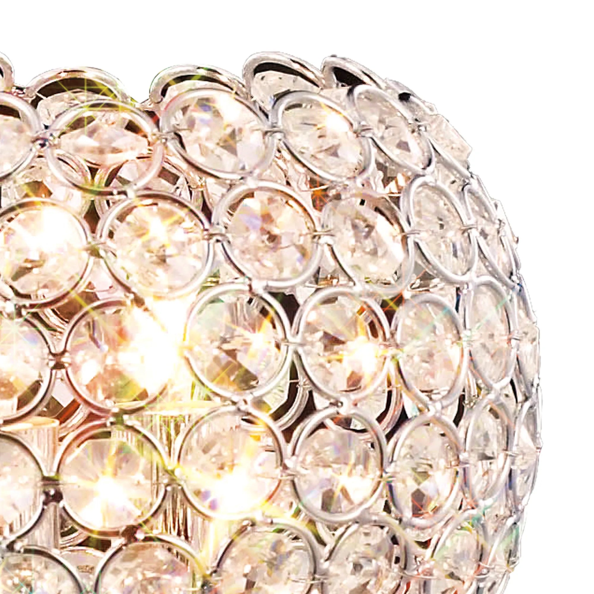 IL30193 Ava 2 Light Chrome And Crystal Table Lamp