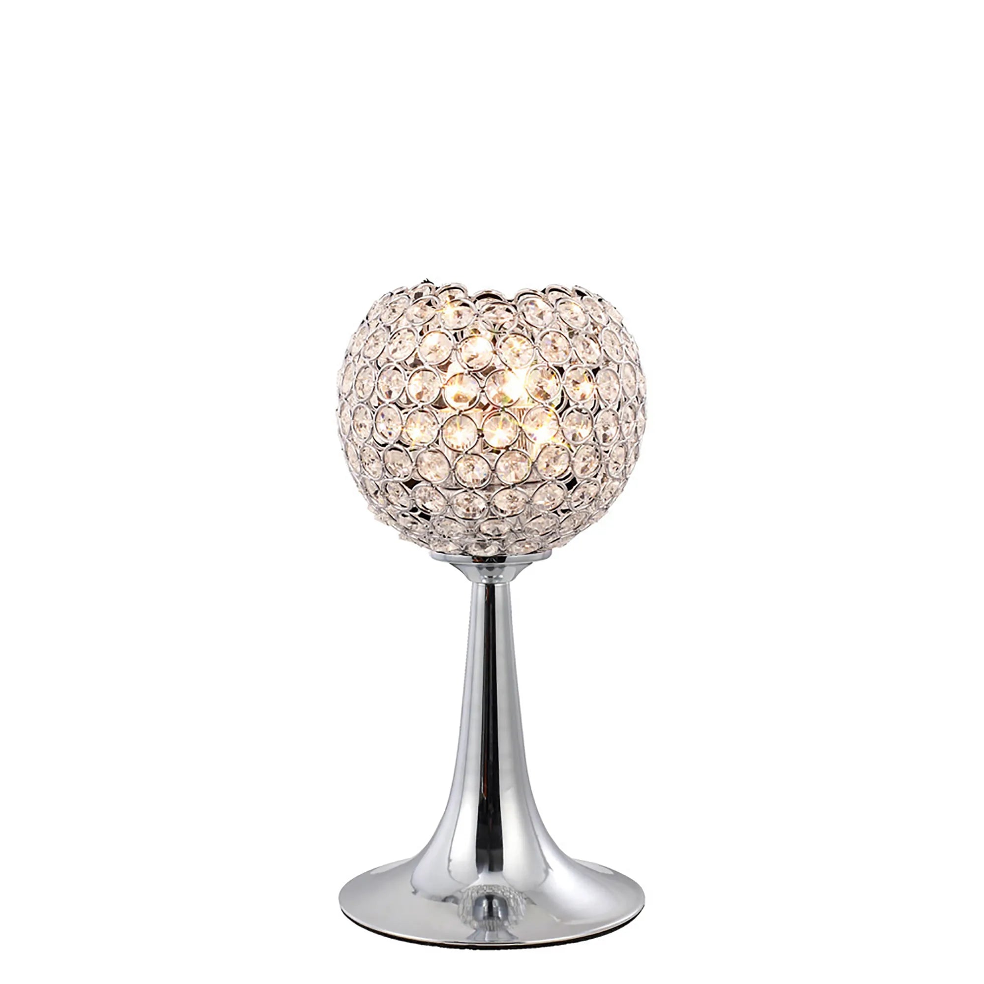IL30193 Ava 2 Light Chrome And Crystal Table Lamp