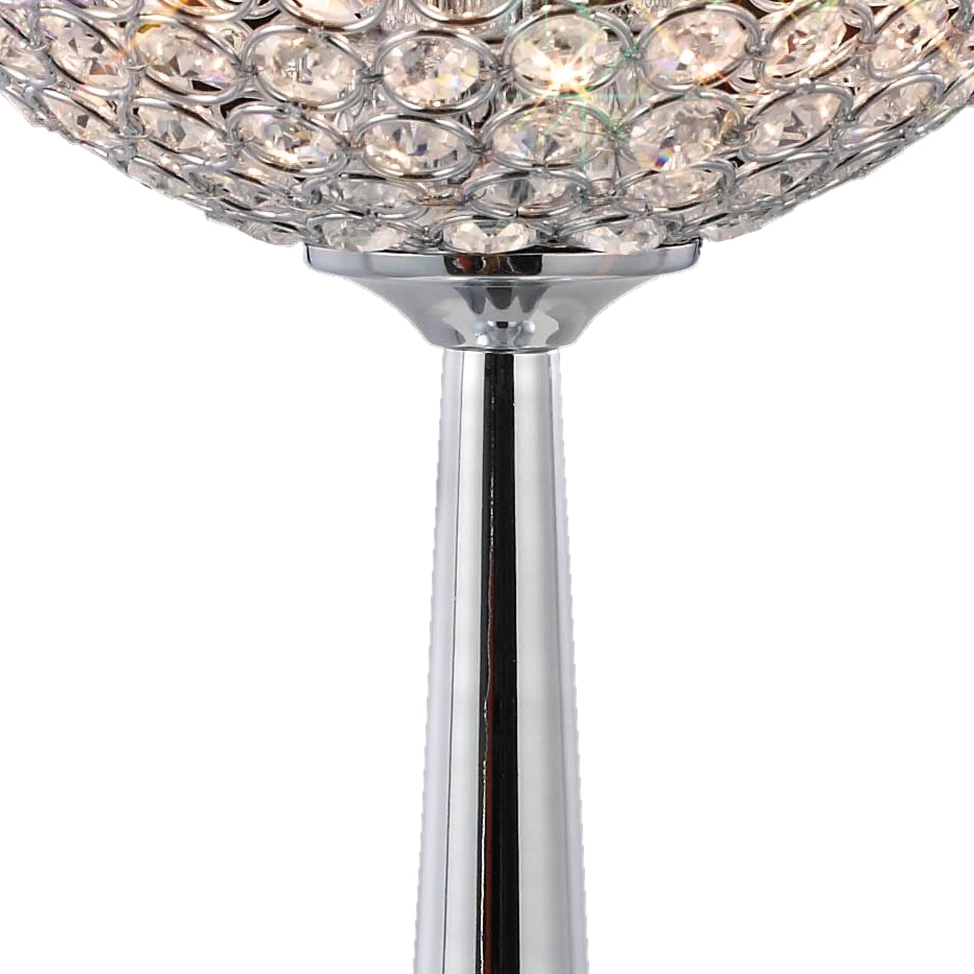 IL30194 Ava 3 Light Chrome And Crystal Table Lamp