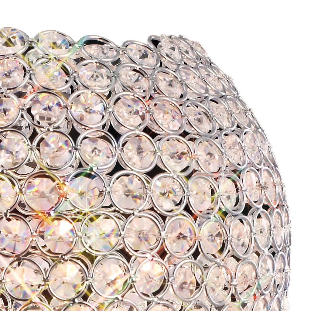 IL30194 Ava 3 Light Chrome And Crystal Table Lamp