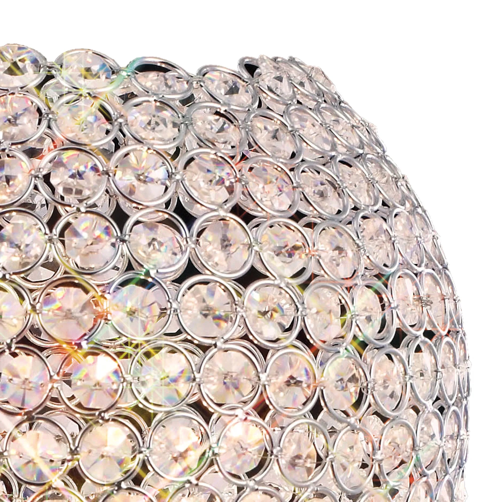 IL30194 Ava 3 Light Chrome And Crystal Table Lamp