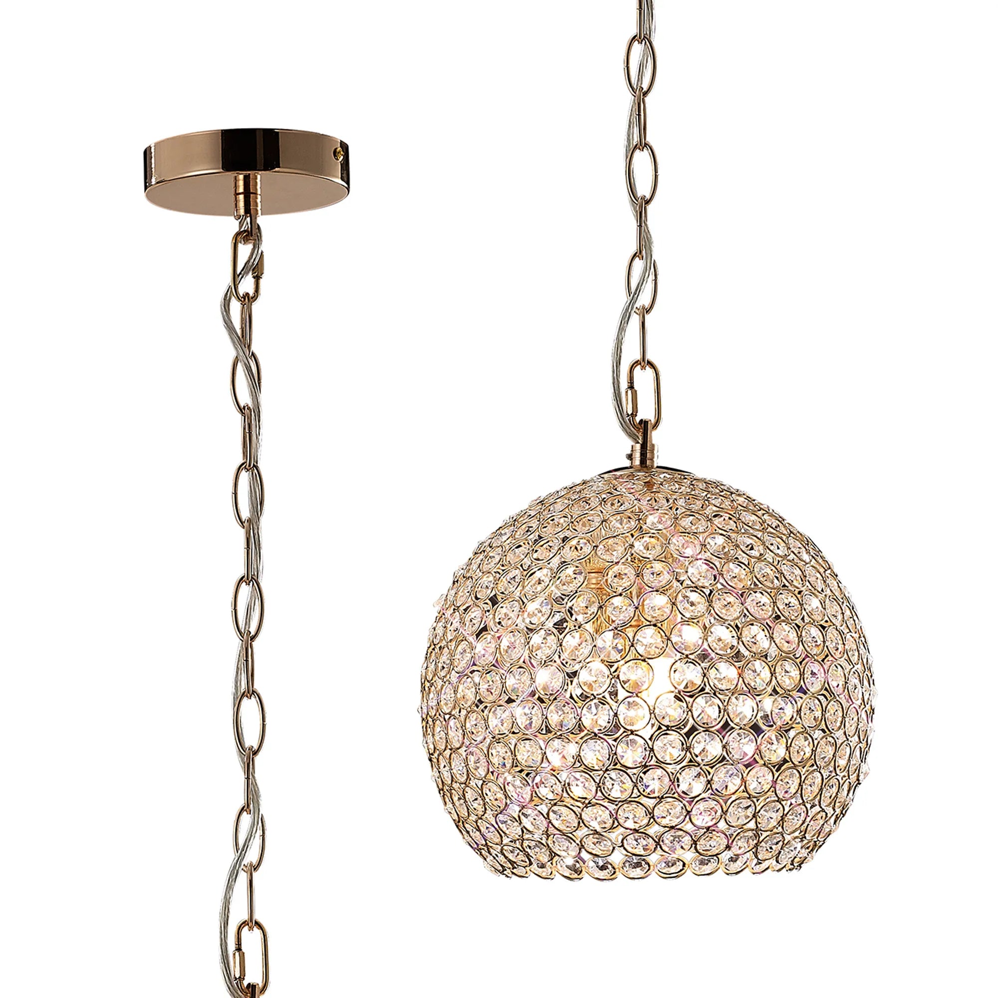 IL30751 Ava 4 Light French Gold Crystal Ceiling Pendant