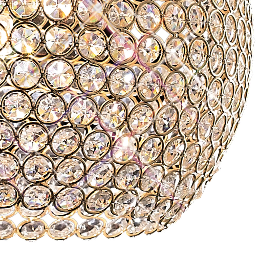 IL30752 Ava 5 Light French Gold Crystal Ceiling Pendant