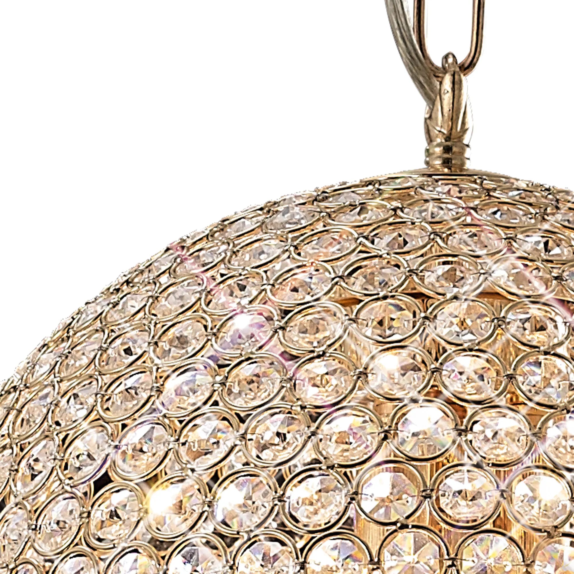 IL30752 Ava 5 Light French Gold Crystal Ceiling Pendant