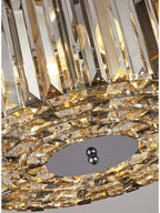 Chapeau 4 Light Ceiling Pendant or Semi Flush Ceiling Light In Chrome With mixed Glass 82101-4CC