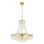 Enid 5 Light Chandelier Faceted Glass and Matt Antique Brass LA3756713-Q