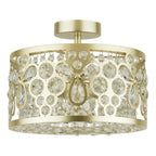 Laura Ashley Tilbrook 3 Light Flush Matt Champagne and Crystal LA3756710-Q