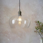 Camden Medium Shallow Ceiling Pendnat Light In Antique Brass Finish 100948