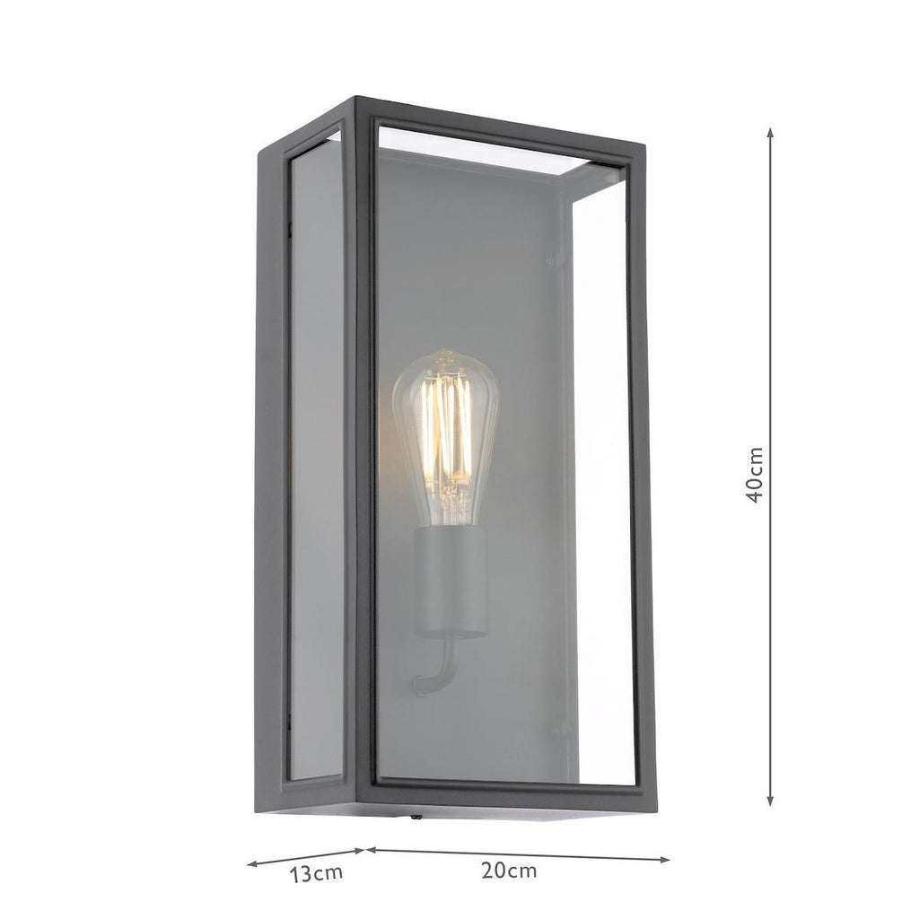 Dar Wisebuys Mazin Outdoor Wall Light In Black IP44 MAZ5222