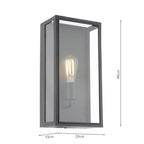Dar Wisebuys Mazin Outdoor Wall Light In Black IP44 MAZ5222