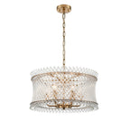 Franklite Ethereal 6 Light Ceiling Pendant With Angled Glass Rods In Aged Brass Finish FL2511-6