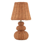 Laura Ashley Hasfield Rechargeable Table Lamp Natural Rattan With Shade LED LA3756748-Q