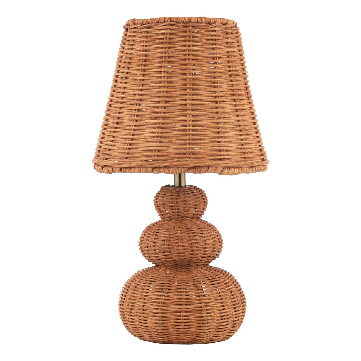 Laura Ashley Hasfield Rechargeable Table Lamp Natural Rattan With Shade LED LA3756748-Q