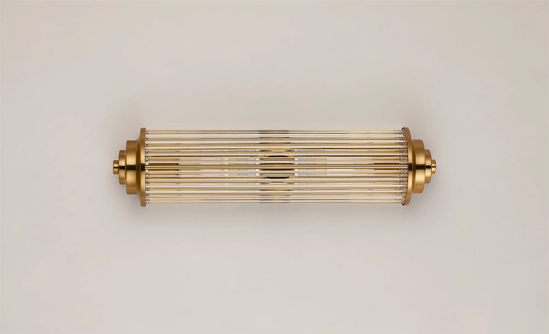 Pillar 2 Light Bathroom Wall Light In Gold And Clear Glass Rods IP44 G9