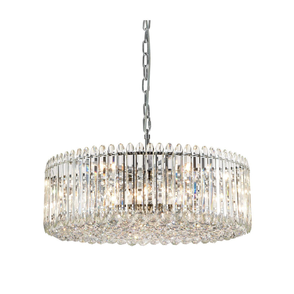Franklite Diva 15 Light Crystal Ceiling Pendant Light In Polished Chrome Finish FL2461-15