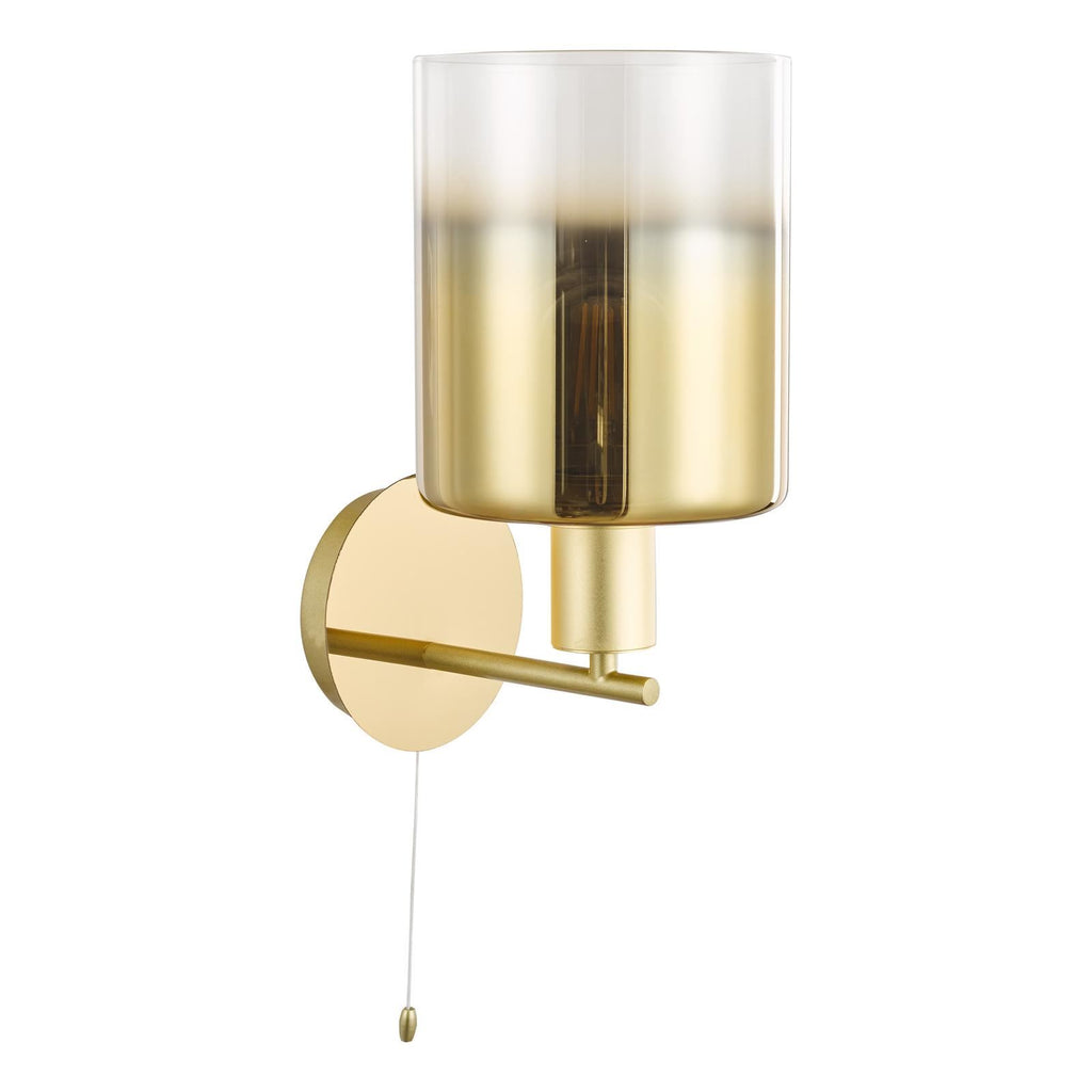 Savannah Wall Light Satin Gold and Gold Ombre Glass SAV0735