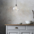 Camden Medium Shallow Ceiling Pendnat Light In Bright Nickel Finish 102677