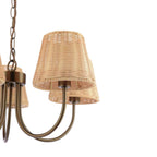 Laura Ashley Hasfield 5 Light Pendant Satin Bronze With Shade LA3756747-Q