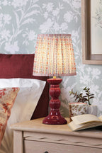 Laura Ashley Kelbrook Table Lamp Red Ceramic and Matt Antique Brass With Shade LA3756671-Q