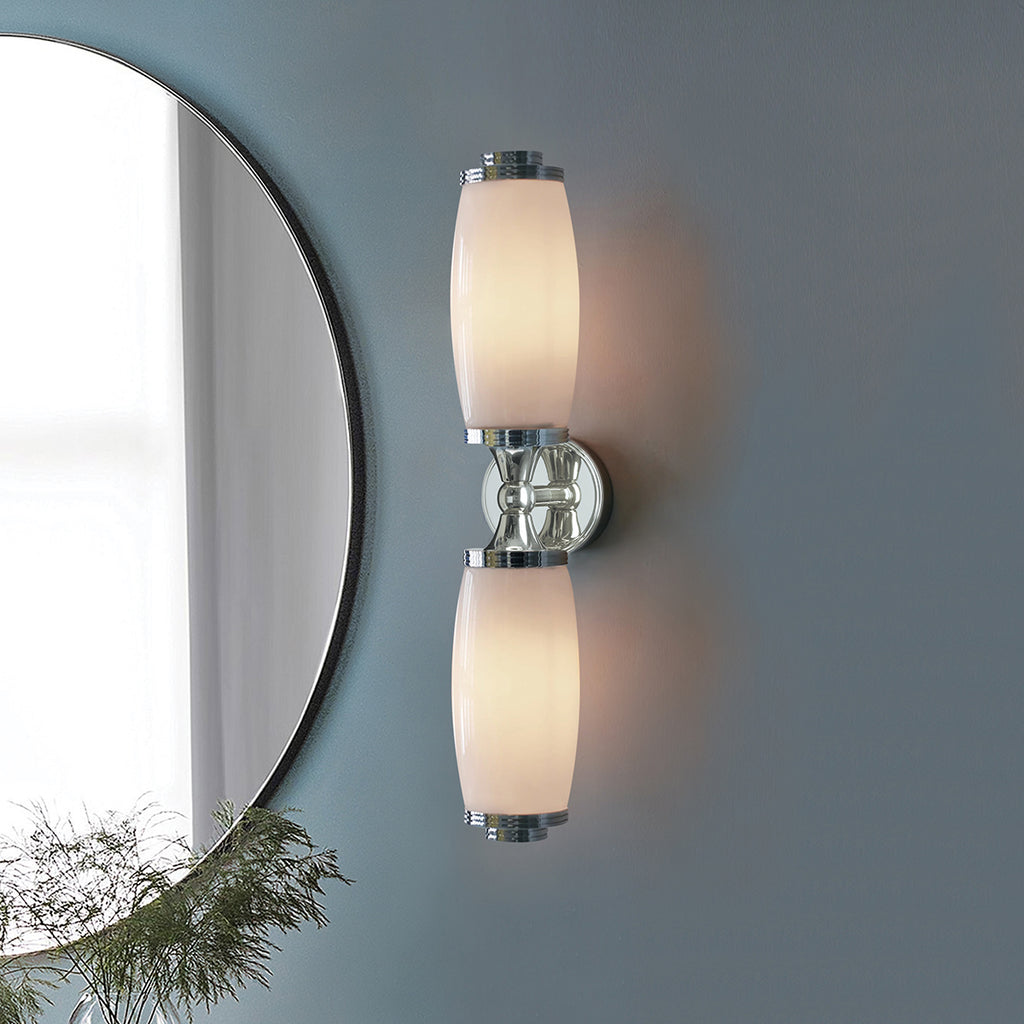 Eliot Bathroom Twin Wall Light In Polished Chrome Finish BATH/ELIOT2 PC