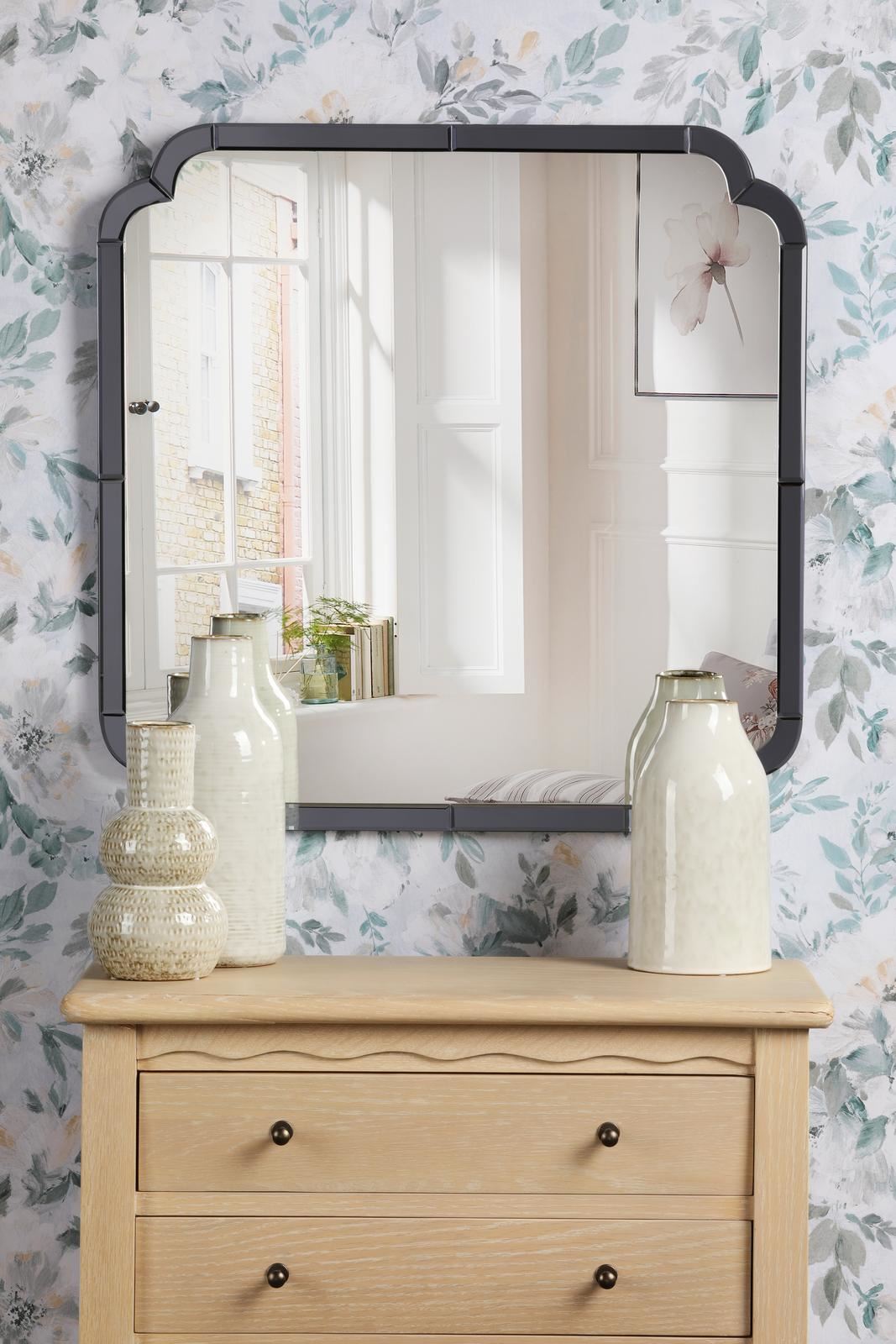 Laura Ashley Martham Mirror Smoked Blue 65 X 65cm LA3756773-Q