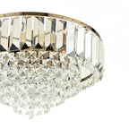 Laura Ashley Vienna 3 Light Flush Crystal and Antique Brass LA3756756-Q
