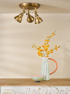 Nathaniel 3 Light Plate Spotlight Aged Brass NAT7642